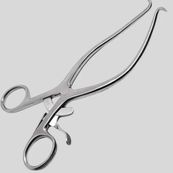 Gelpi Retractor with sharp tips used in surgical procedures to hold tissues apart and provide surgeons with clear visibility of the site.